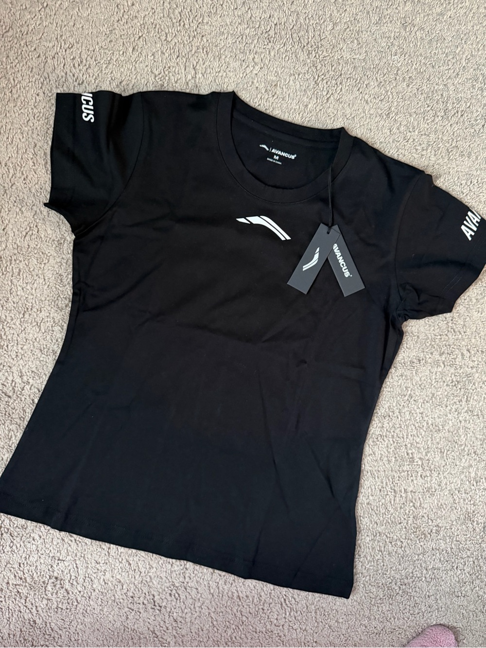 Women's Short Sleeve Black Logo Tee
